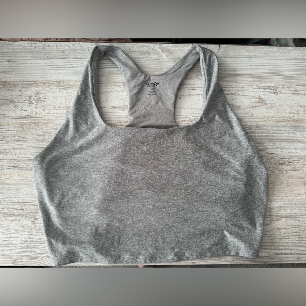 Old Navy Gray Racerback Sports Bra